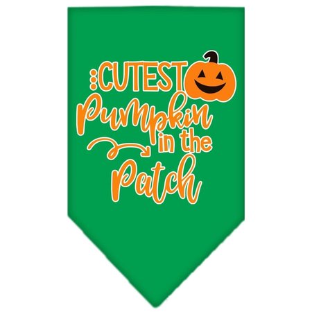 MIRAGE PET PRODUCTS Cutest Pumpkin in the Patch Screen Print BandanaEmerald Green Small 66-426 SMEG